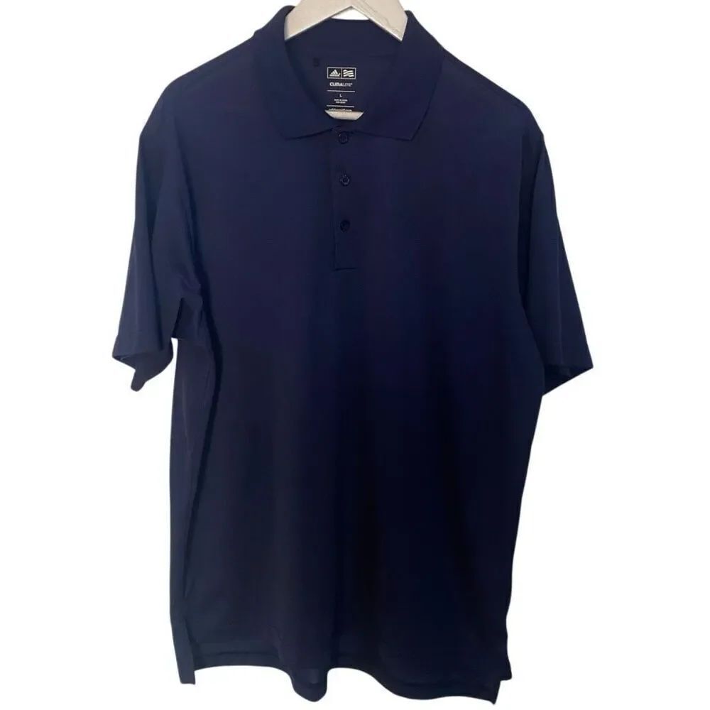 Adidas Climate short sleeve blue XL collared golf polo